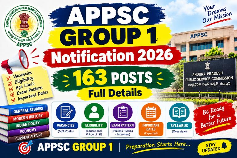 APPSC Group 1 Notification 2026 163 Posts Telugu